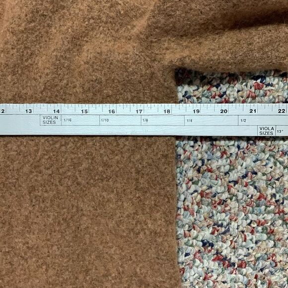 Banana Republic Brown Wool Blend Diamond Cutout Open Front LS Cardigan Size M - Picture 11 of 13